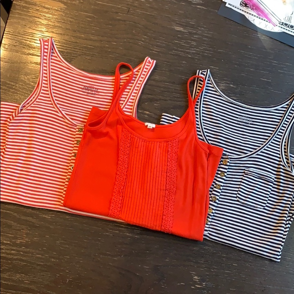 Lot of 3 JCrew Tank Tops
